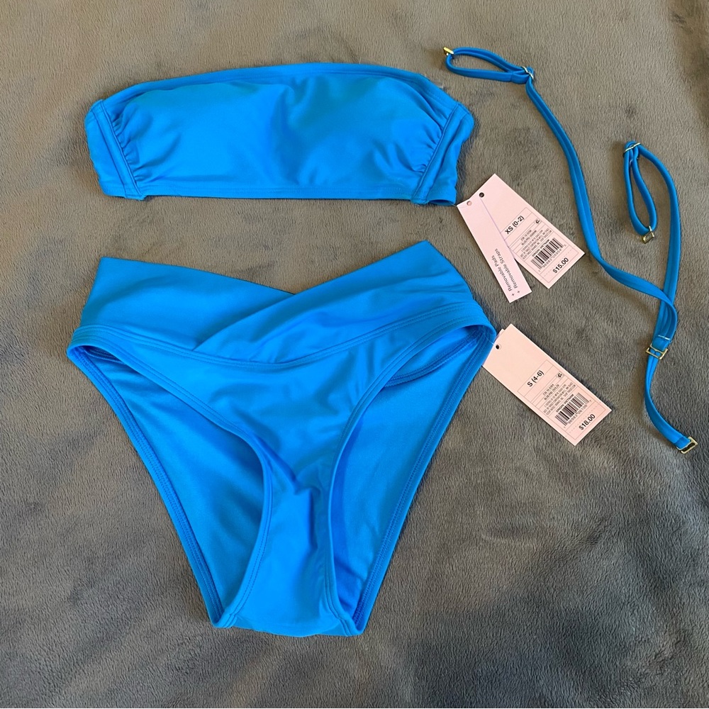 NWT Target Blue Bandeau bikini
